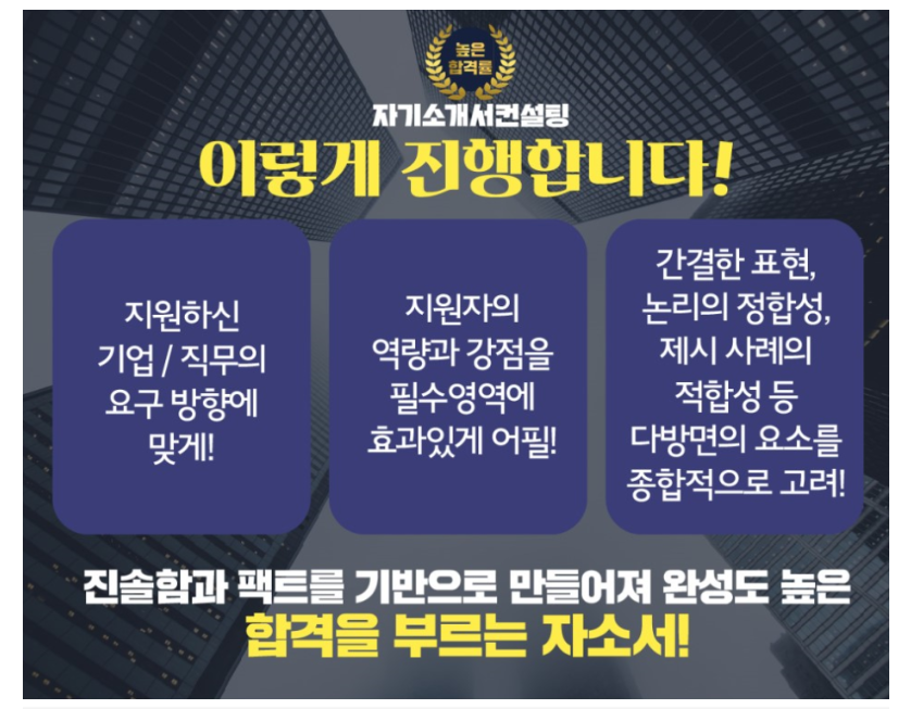 블로그 자료 자소서첨삭 자소서예시 자기소개서문항 자소서첨삭대필 컨설팅 서비스 소개